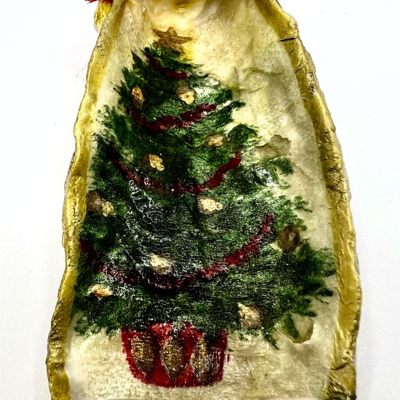 Festive Christmas Tree Ornament with Red Ribbon - Picture 6 of 8